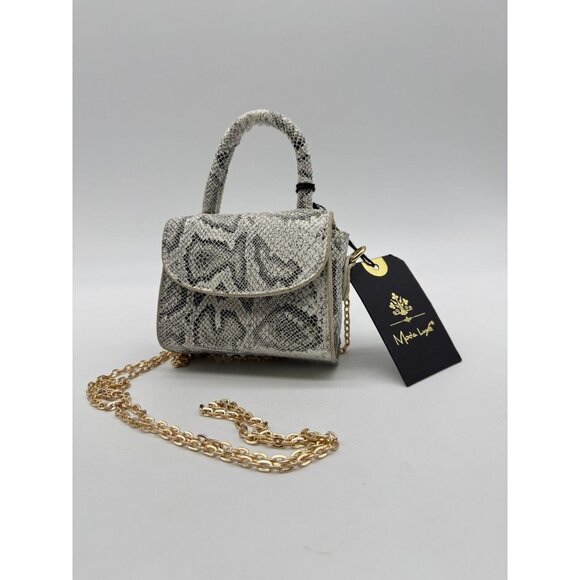 Moda Luxe Handbags - MODA LUXE snake python print top handle women's mini crossbody bag purse